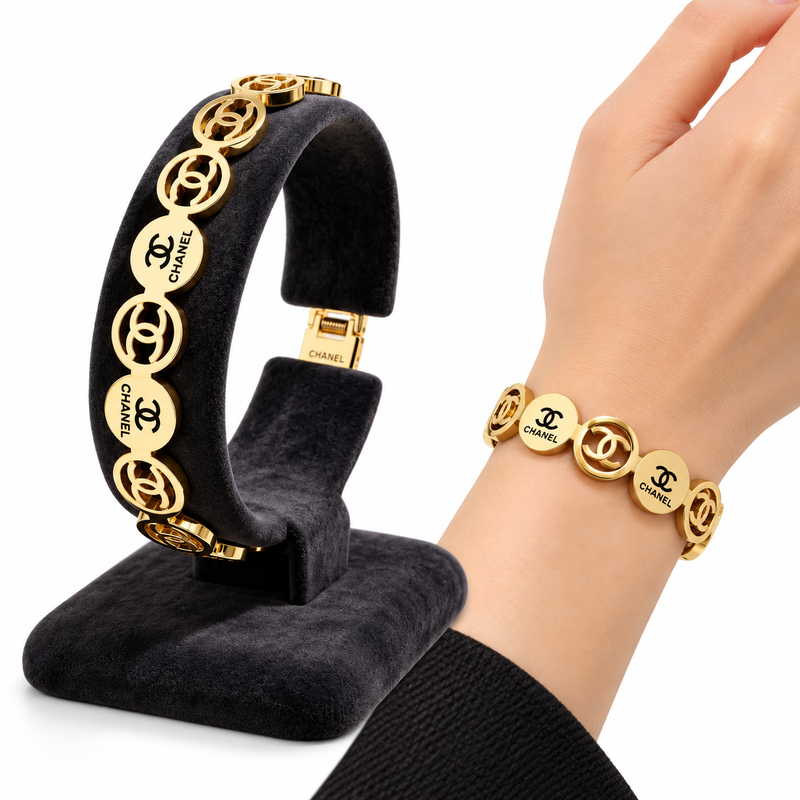Chanel Gold Medallion Headband