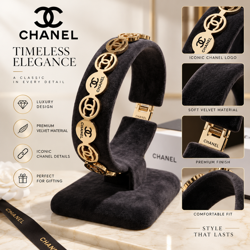 Chanel Gold Medallion Headband