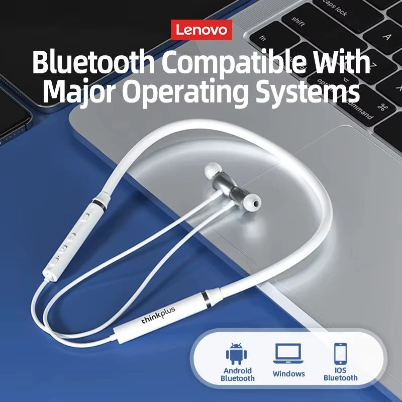 Lenovo Wireless Neckband Earphones – Bluetooth Headphones