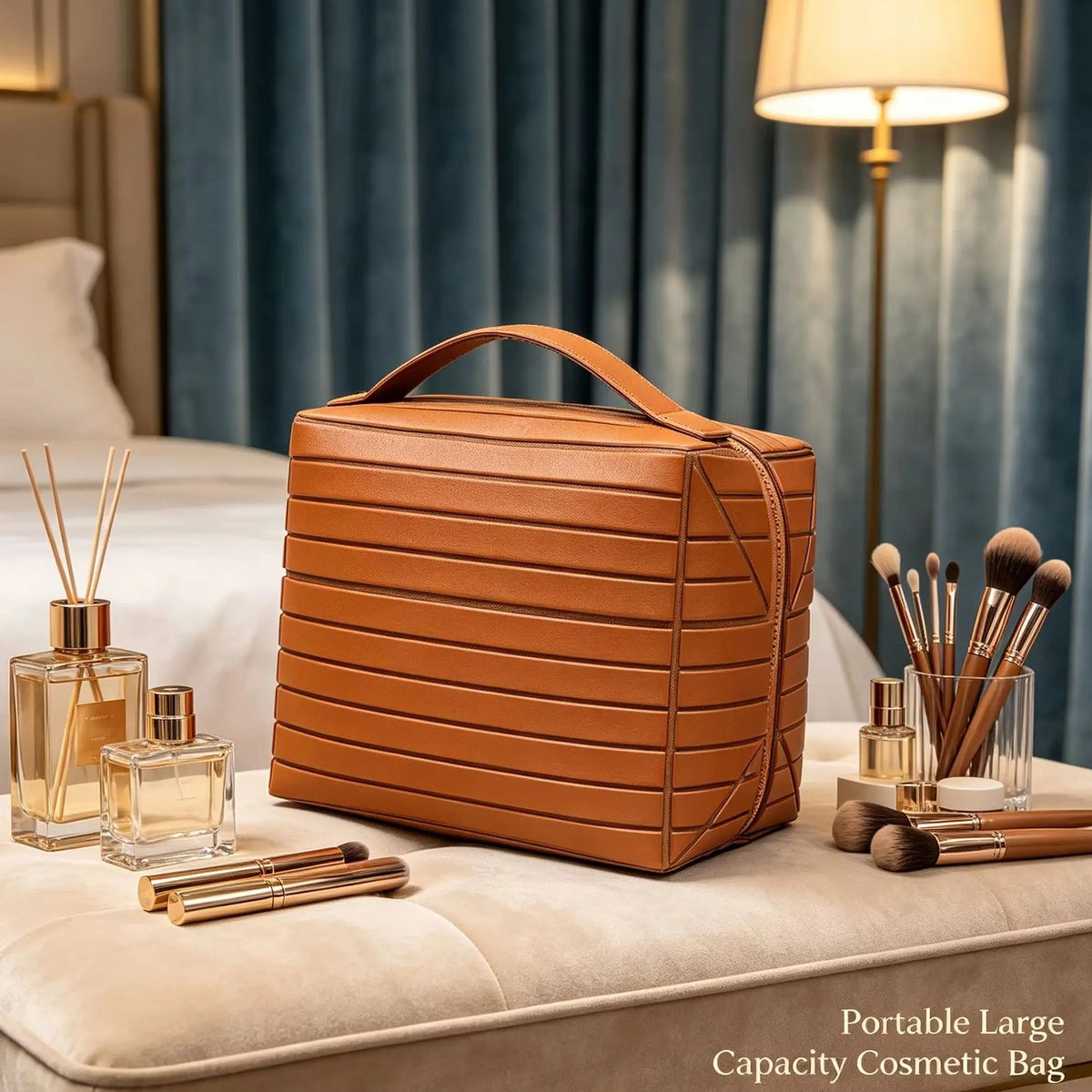 Structured Leather Vanity Case