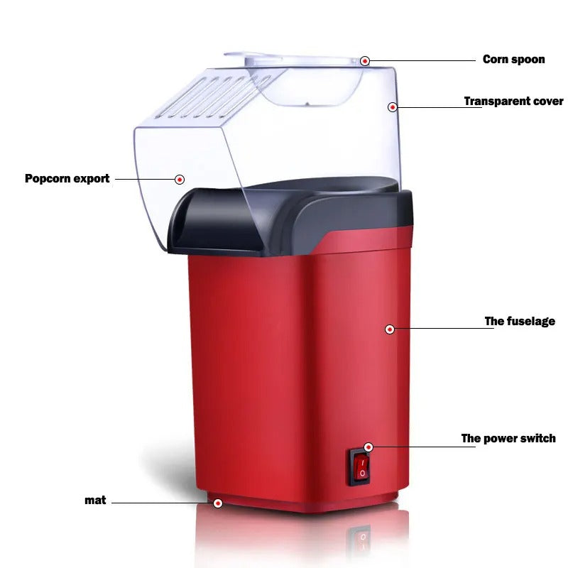 Mini Hot Air Popcorn Maker – Oil-Free Popcorn Machine