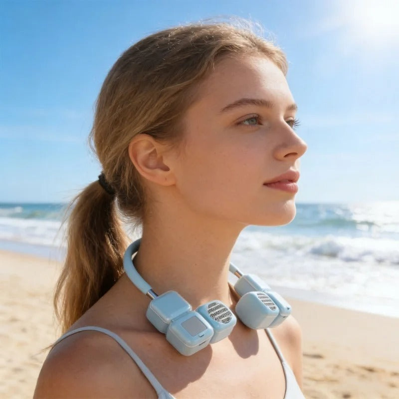 Portable Neck Cooling Fan – 5-Speed Personal Wearable Fan