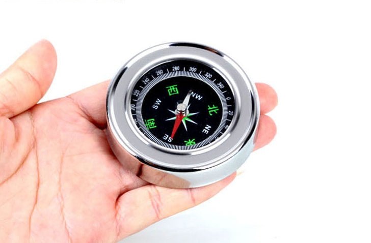 Handheld Metal Compass – Portable Navigation Compass for Hiking & Travel