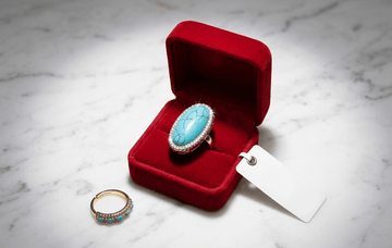 Turquoise Oval Crystal Statement Ring